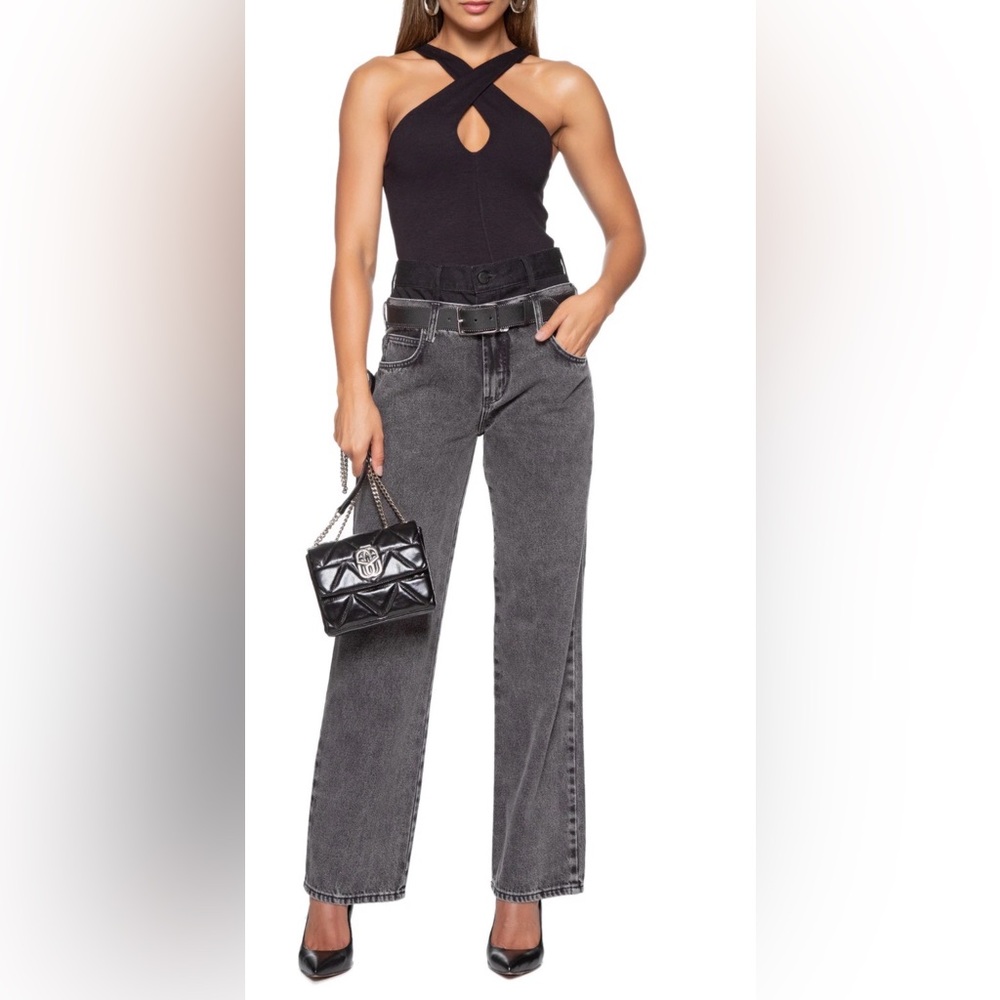 Double waist relax fit jeans from Brazil